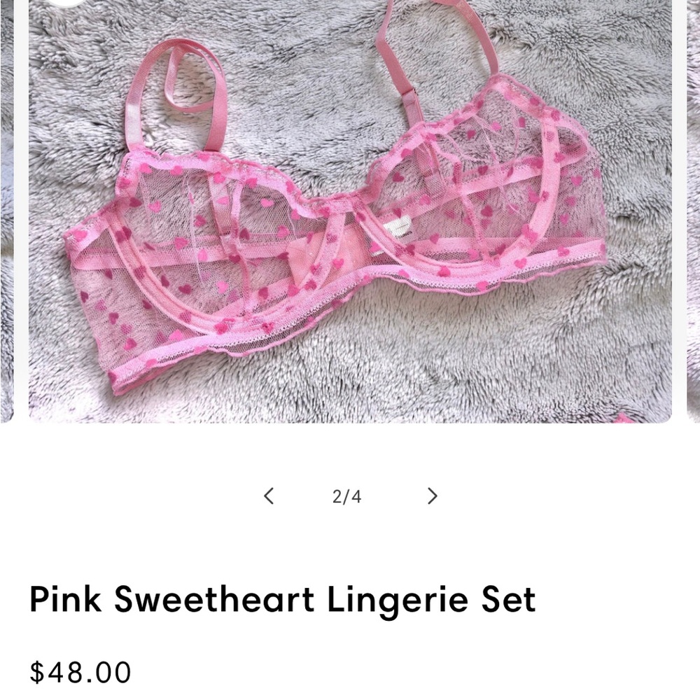 Moxy Pink Sweetheart Lingerie Bra